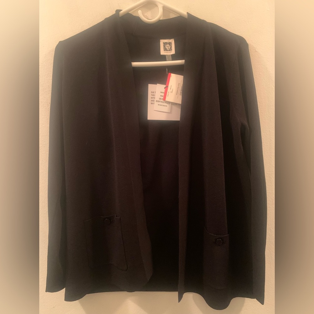 Anne Klein size xs black cardigan brand new with tags